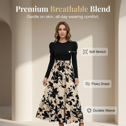 🌸 Blumen-Maxikleid – Komfort & Romantik vereint – Perfekt für alle, die feminine Looks und bequeme Materialien lieben – das Blumenmuster und der A-Linien-Schnitt verleihen dir eine elegante, romantische Ausstrahlung. Jetzt 50% Rabatt!