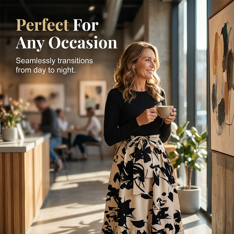 🌸 Blumen-Maxikleid – Komfort & Romantik vereint – Perfekt für alle, die feminine Looks und bequeme Materialien lieben – das Blumenmuster und der A-Linien-Schnitt verleihen dir eine elegante, romantische Ausstrahlung. Jetzt 50% Rabatt!