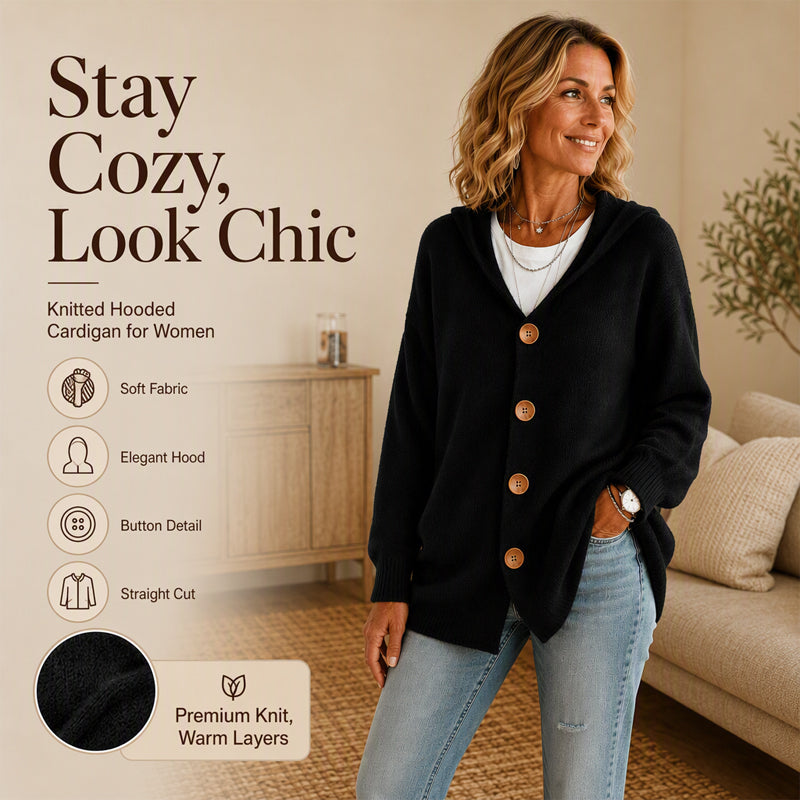 📢📢50% Rabatt!!! 🎉✨ Damen-Kapuzen-Cardigan aus weichem Strick