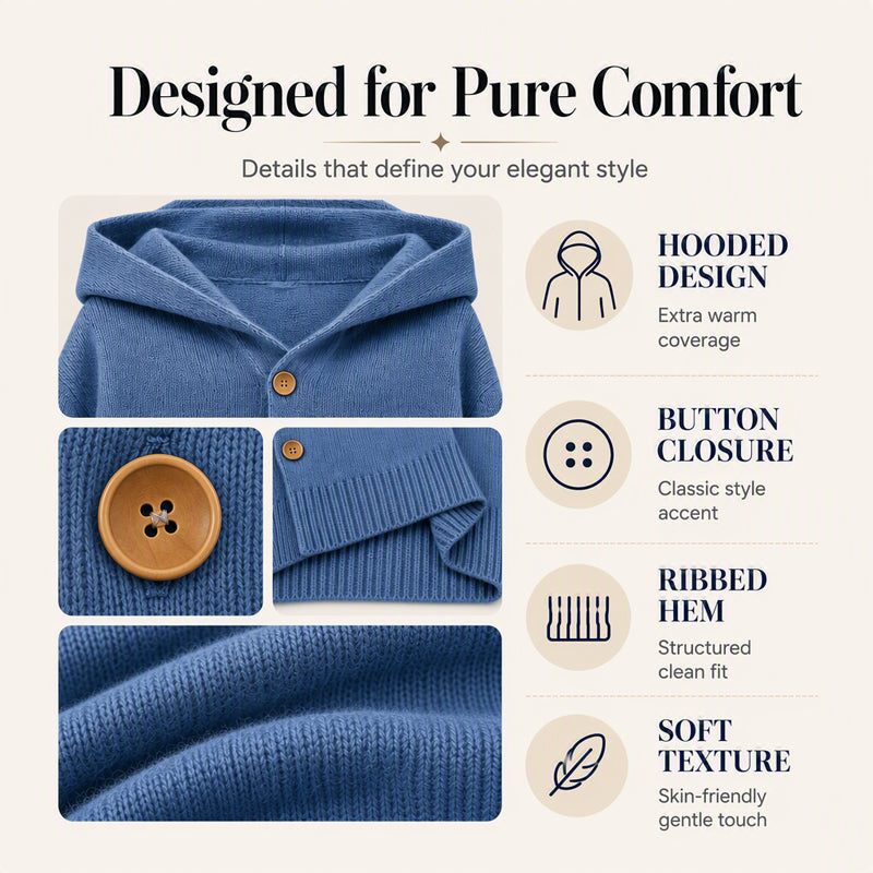 📢📢50% Rabatt!!! 🎉✨ Damen-Kapuzen-Cardigan aus weichem Strick