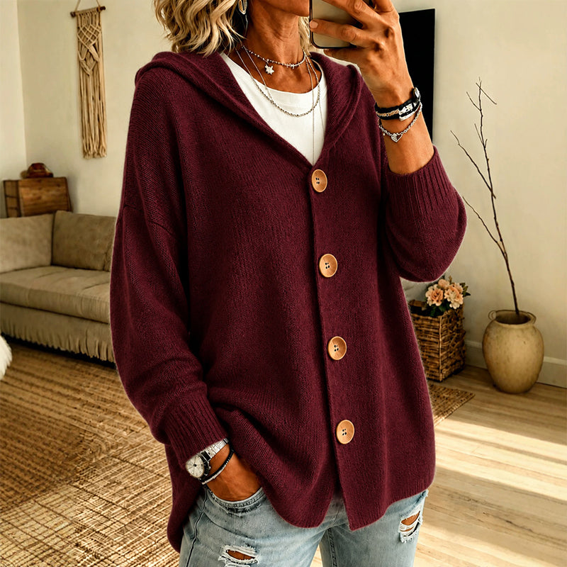 📢📢50% Rabatt!!! 🎉✨ Damen-Kapuzen-Cardigan aus weichem Strick