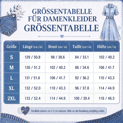📢📢50% Rabatt!!! 🎉✨ Legeres, locker sitzendes Jeanshemdkleid für Damen