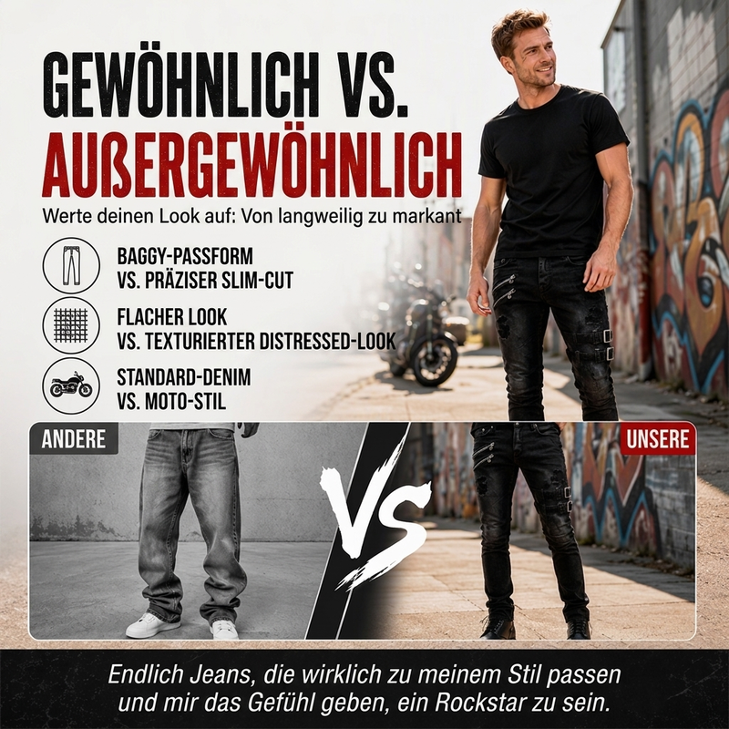 👖 Hochwertige Herren-Jeans im Slim Fit mit Used-Look – Angenehmes Tragegefühl, moderne Passform und durchdachte Details – ein Must-have für deine Garderobe. Jetzt 50% Rabatt!