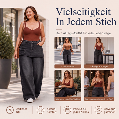 📢📢50% Rabatt!!! 🎉✨ Damen-Lagenrock über Denim-Jeans – Modischer Denim-Lagenrock, vielseitig kombinierbar und perfekt für den Layering-Look – ideal für einen trendigen Auftritt im Alltag & in der Freizeit. Jetzt -50%!