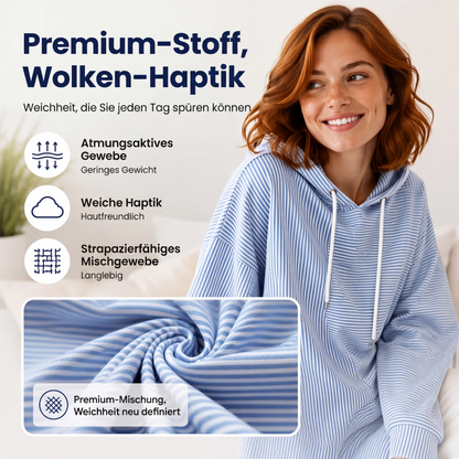 📢📢50%Rabatt!!!🎉✨Gestreefter Patchwork-Hoodie für Damen