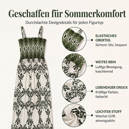 🌸 Boho-Jumpsuit – Komfort & Romantik vereint – Perfekt für alle, die feminine Boho-Looks und bequeme Materialien lieben – der Smokbesatz und der Print verleihen dem Jumpsuit eine elegante, romantische Ausstrahlung. Jetzt 50% Rabatt!