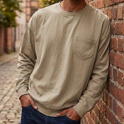 📢📢50% Rabatt!!! 🎉✨ Langarm-T-Shirt für Herren – lockere Passform