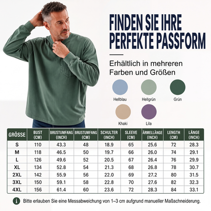 📢📢50% Rabatt!!! 🎉✨ Langarm-T-Shirt für Herren – lockere Passform