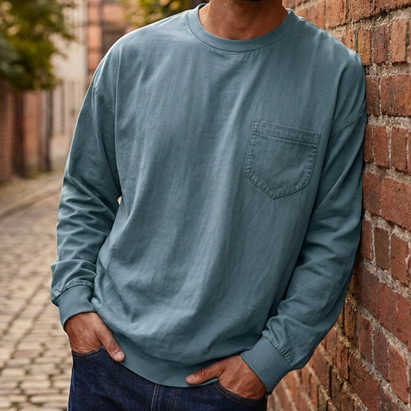 📢📢50% Rabatt!!! 🎉✨ Langarm-T-Shirt für Herren – lockere Passform