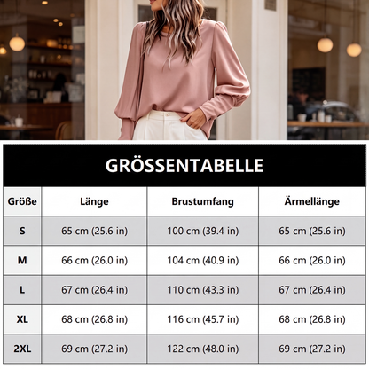 📢📢50% Rabatt!!! 🎉✨ Damen Freizeitbluse – einfarbig & mit langen Ärmeln