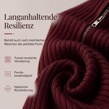 📢📢50% Rabatt!!! 🎉✨ Damen Geripptes Slim-Fit Kleid mit halbem Reißverschluss