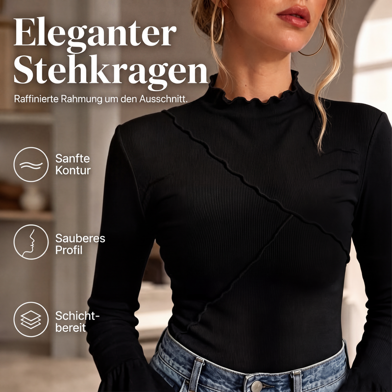 📢📢50% Rabatt!!! 🎉✨ Schmeichelndes asymmetrisches Rüschenoberteil für Damen