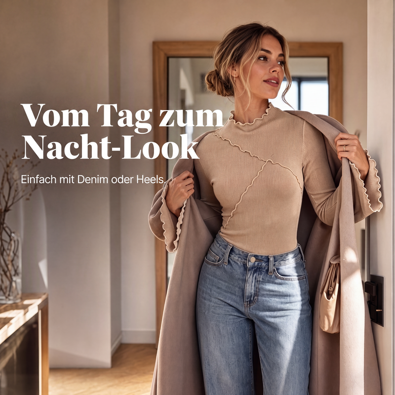 📢📢50% Rabatt!!! 🎉✨ Schmeichelndes asymmetrisches Rüschenoberteil für Damen