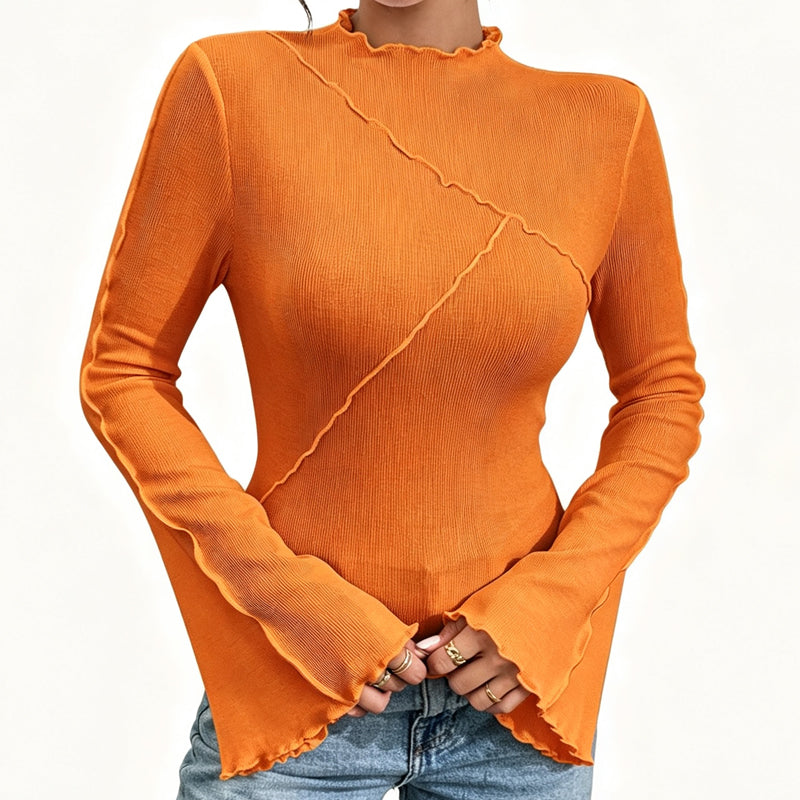 📢📢50% Rabatt!!! 🎉✨ Schmeichelndes asymmetrisches Rüschenoberteil für Damen