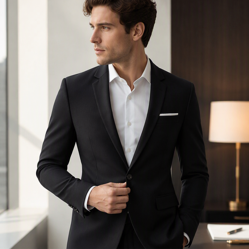 📢📢50% Rabatt!!! 🎉✨ Herren Slim Fit Blazer mit Knopfleiste & Revers