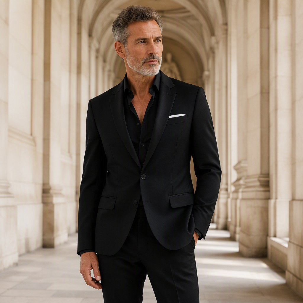 📢📢50% Rabatt!!! 🎉✨ Herren Slim Fit Blazer mit Knopfleiste & Revers