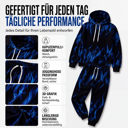 📢📢50% Rabatt!!! 🎉✨ Bedrucktes Hoodie- & Jogginghosen-Set für Herren