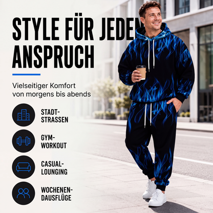 📢📢50% Rabatt!!! 🎉✨ Bedrucktes Hoodie- & Jogginghosen-Set für Herren