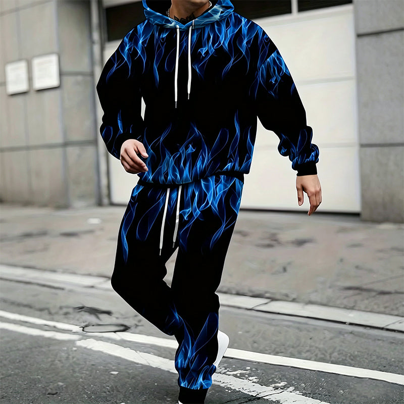 📢📢50% Rabatt!!! 🎉✨ Bedrucktes Hoodie- & Jogginghosen-Set für Herren