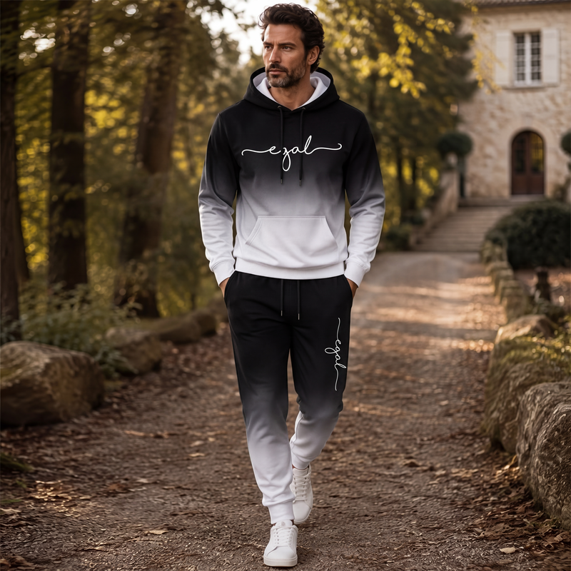 📢📢50% Rabatt!!! 🎉✨ Bedrucktes Hoodie- & Jogginghosen-Set für Herren