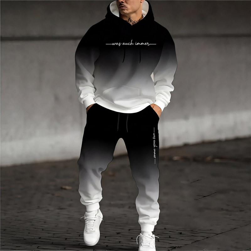 📢📢50% Rabatt!!! 🎉✨ Bedrucktes Hoodie- & Jogginghosen-Set für Herren