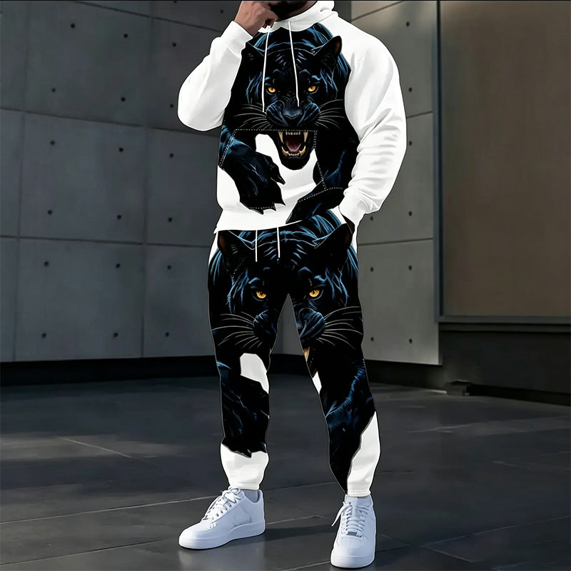 📢📢50% Rabatt!!! 🎉✨ Bedrucktes Hoodie- & Jogginghosen-Set für Herren