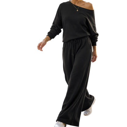 📢📢50% Rabatt!!! 🎉✨ Damen-Set aus schulterfreiem Oberteil & weiten Hosen