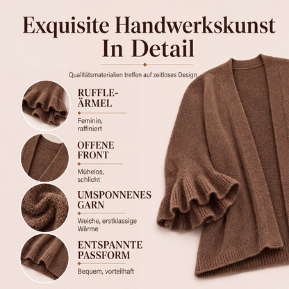 📢📢50% Rabatt!!! 🎉✨ Damen-Strickcardigan mit Rüschenärmeln