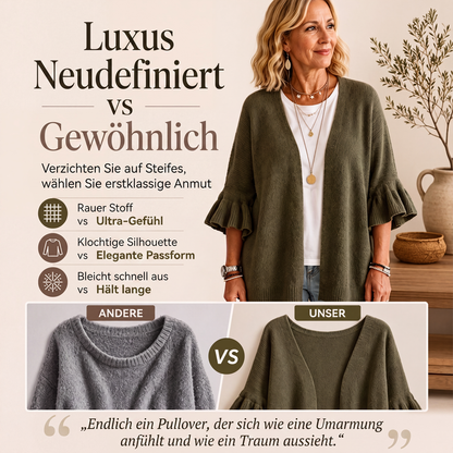 📢📢50% Rabatt!!! 🎉✨ Damen-Strickcardigan mit Rüschenärmeln