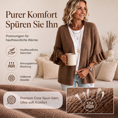 📢📢50% Rabatt!!! 🎉✨ Damen-Strickcardigan mit Rüschenärmeln