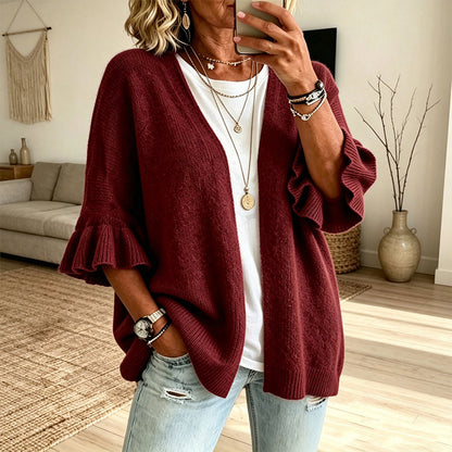 📢📢50% Rabatt!!! 🎉✨ Damen-Strickcardigan mit Rüschenärmeln