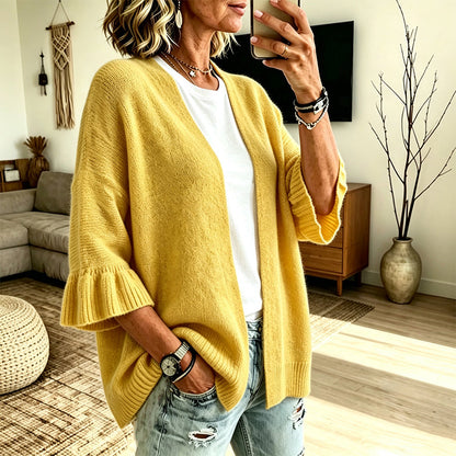 📢📢50% Rabatt!!! 🎉✨ Damen-Strickcardigan mit Rüschenärmeln