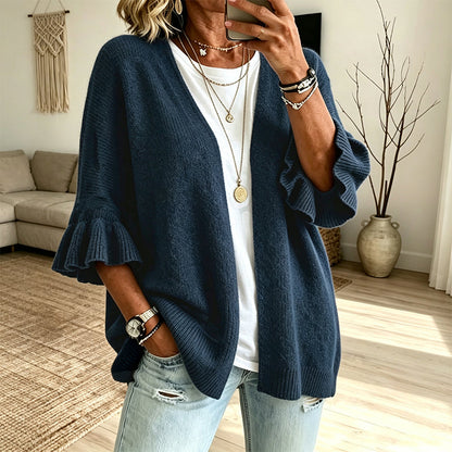 📢📢50% Rabatt!!! 🎉✨ Damen-Strickcardigan mit Rüschenärmeln