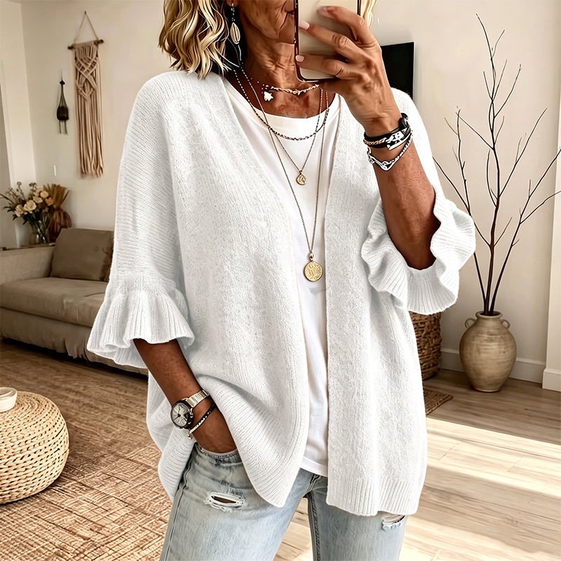📢📢50% Rabatt!!! 🎉✨ Damen-Strickcardigan mit Rüschenärmeln