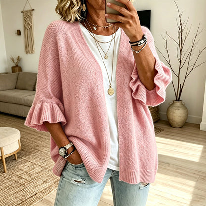 📢📢50% Rabatt!!! 🎉✨ Damen-Strickcardigan mit Rüschenärmeln