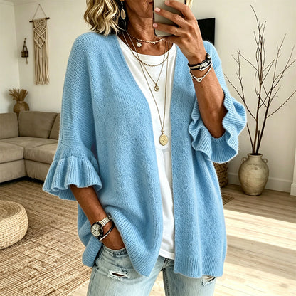 📢📢50% Rabatt!!! 🎉✨ Damen-Strickcardigan mit Rüschenärmeln