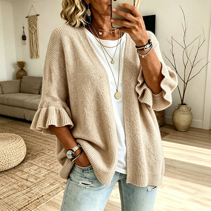 📢📢50% Rabatt!!! 🎉✨ Damen-Strickcardigan mit Rüschenärmeln