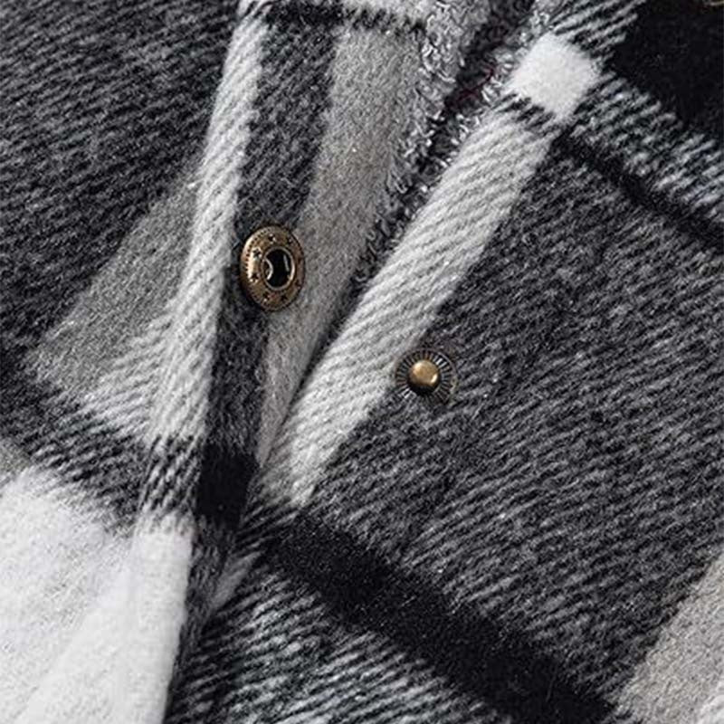 📢📢50% Rabatt!!! 🎉✨ Damen-Kapuzenjacke mit klassischem Karomuster