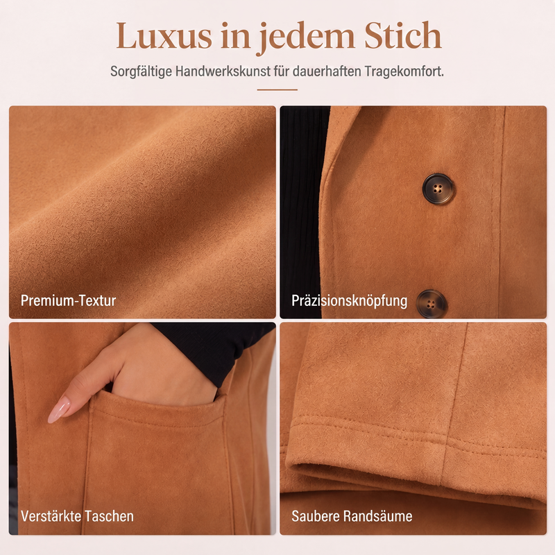 🧥✨ Neuheiten – Zweireihige lange Weste – elegant und vielseitig