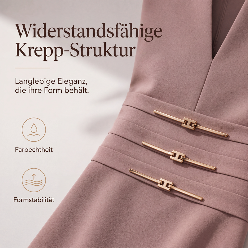 ⭐ 4,9 étoiles – ce n'est pas pour rien ! Elegantes figurbetontes Damenkleid mit V-Ausschnitt und Bischofsärmeln
