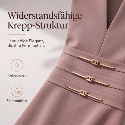 ⭐ 4,9 étoiles – ce n'est pas pour rien ! Elegantes figurbetontes Damenkleid mit V-Ausschnitt und Bischofsärmeln