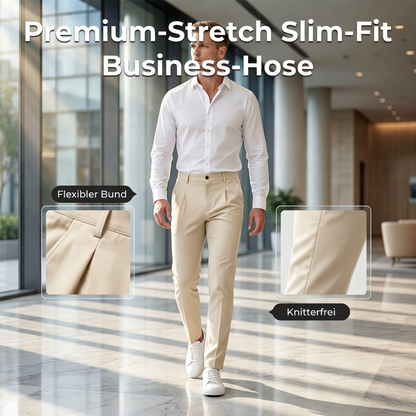 📢📢50% Rabatt!!! 🎉✨ Dehnbare, taillierte Business-Hose für Herren – Moderne taillierte Passform, flexibler Stretch-Anteil und hochwertiges Material – perfekt für einen eleganten Look im Büro & bei Meetings