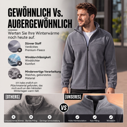 🙌 Taux de réachat de 70% – la qualité parle ! Warme Stehkragen-Reißverschlussjacke für Herren