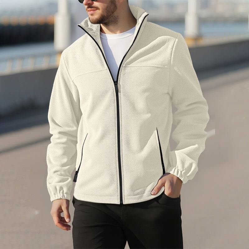 🙌 Taux de réachat de 70% – la qualité parle ! Warme Stehkragen-Reißverschlussjacke für Herren