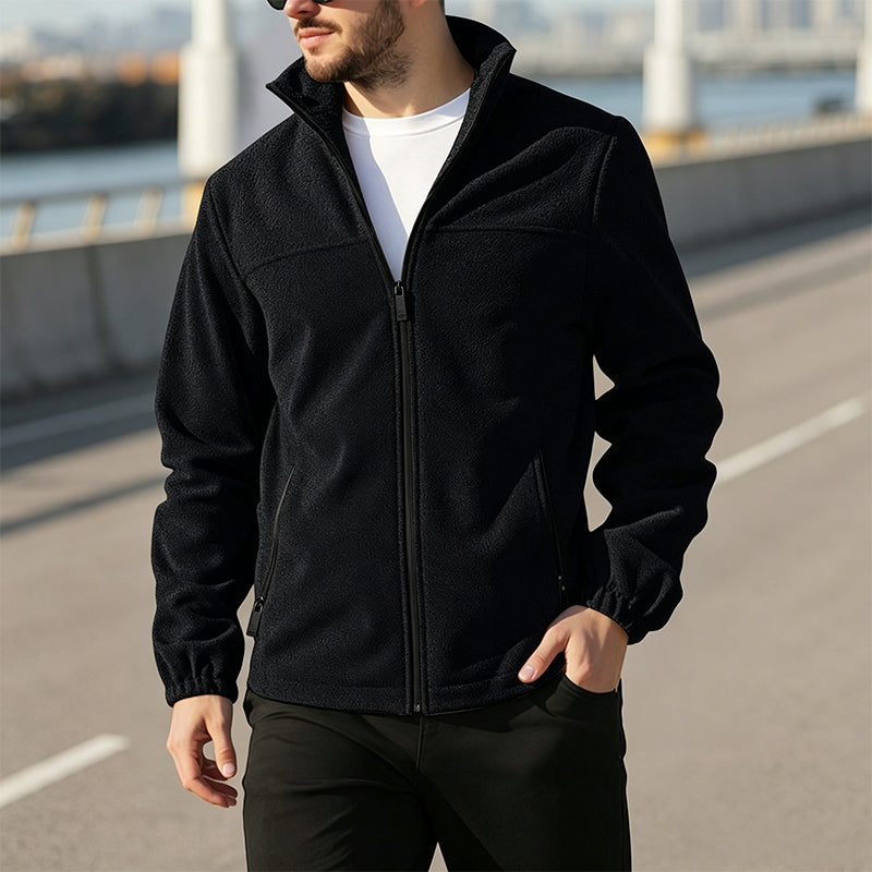 🙌 Taux de réachat de 70% – la qualité parle ! Warme Stehkragen-Reißverschlussjacke für Herren