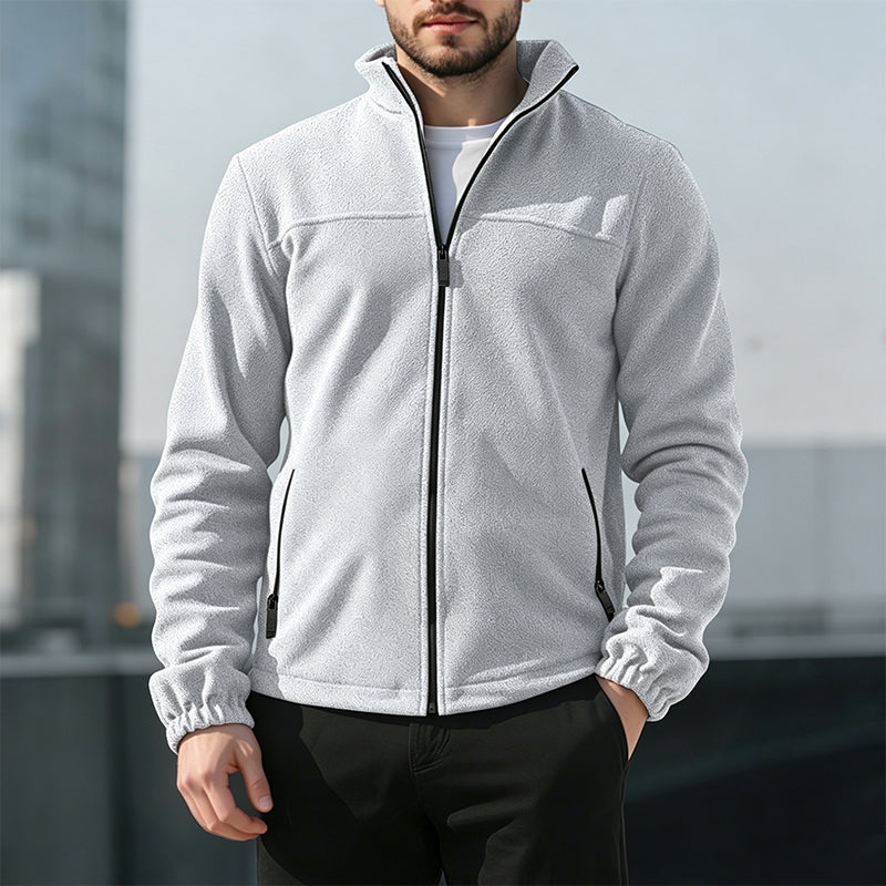 🙌 Taux de réachat de 70% – la qualité parle ! Warme Stehkragen-Reißverschlussjacke für Herren