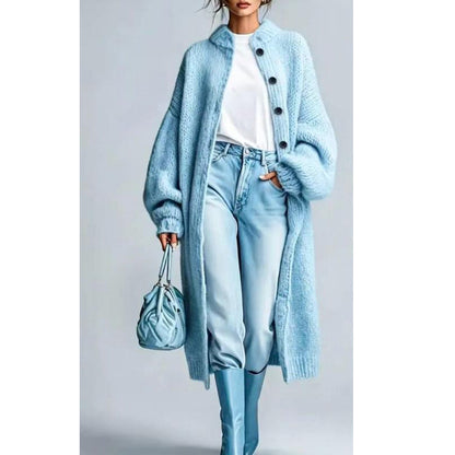 📢📢50%Rabatt!!!🎉✨Langer Damen-Strickmantel aus Grobstrick