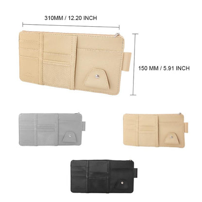 📢📢50% Rabatt!!! 🎉✨ Alle-in-Ein Auto Sonnenblende Organisator – Praktischer Organizer für die Sonnenblende, mit mehreren Fächern und einfacher Montage – perfekt für Ordnung und schnellen Zugriff im Auto