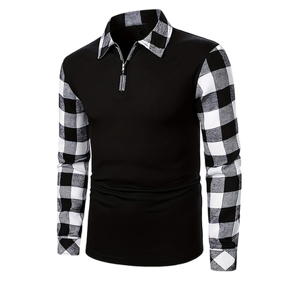 👕💎 Bestseller – Legeres Langarm-Halbzipphemd für Herren