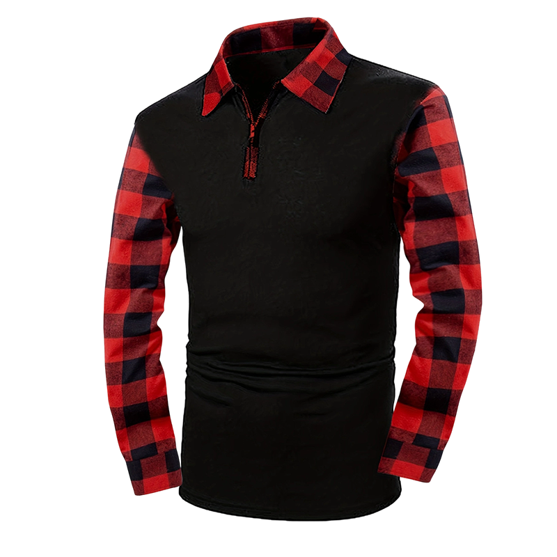 👕💎 Bestseller – Legeres Langarm-Halbzipphemd für Herren